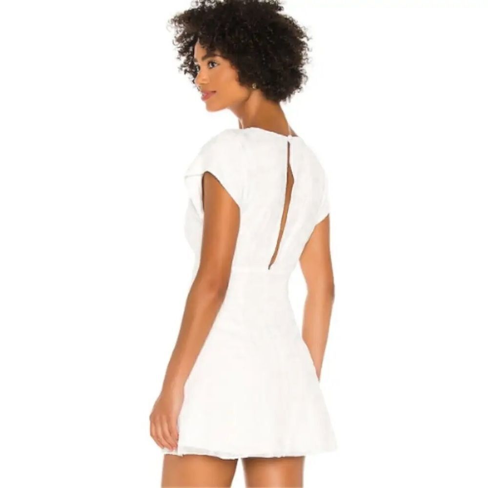 House of Harlow 1960 x REVOLVE Charleigh Embroidered Lace Mini Dress White XS - Picture 3 of 11